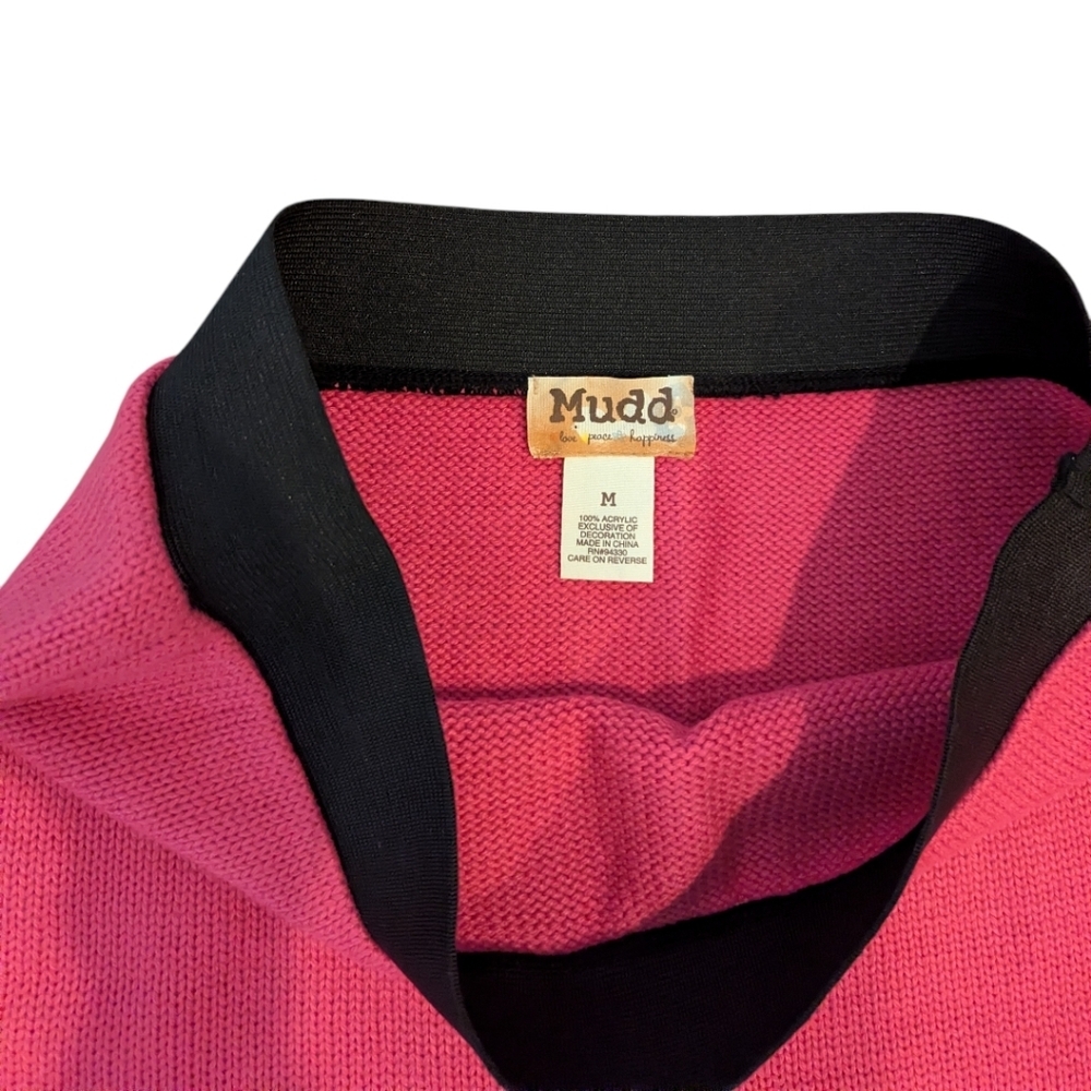 New Mudd Pink Sweater Knit Mini Skirt Retro Coquette Girl NWT Sz M - Picture 5 of 8